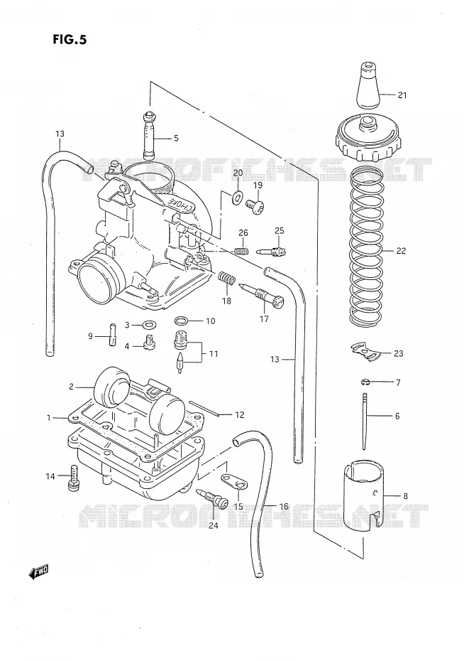 CARBURATOR Suzuki MOTO 80 DS 1987  DS80H(E24)