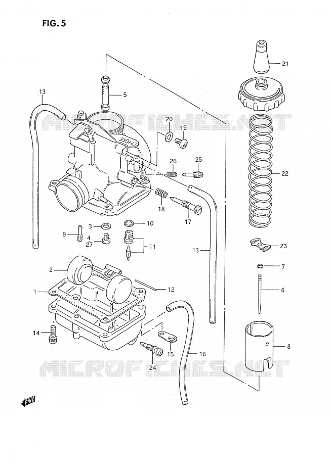 CARBURATOR Suzuki MOTO 80 DS 1988  DS80J(E3)
