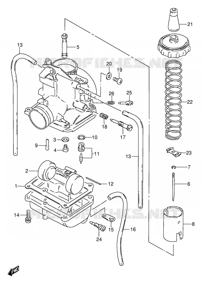 CARBURATOR Suzuki MOTO 80 DS 2000  DS80Y(E24)