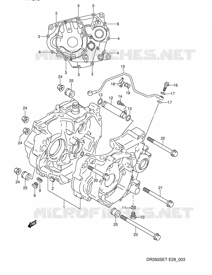 CASING (MODELE L/M/N/P) Suzuki MOTO 350 DR 1992  DR350SN(E28)