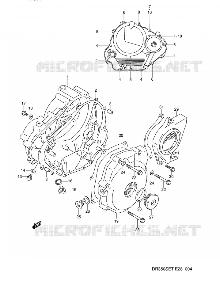 CASING (MODELE L/M/N/P) Suzuki MOTO 350 DR 1993  DR350SP(E28)