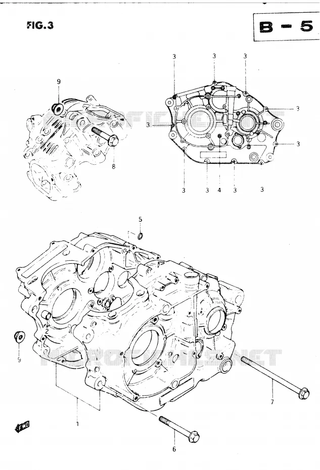 CASING Suzuki MOTO 250 DR 1982  DR250SZ(E1)