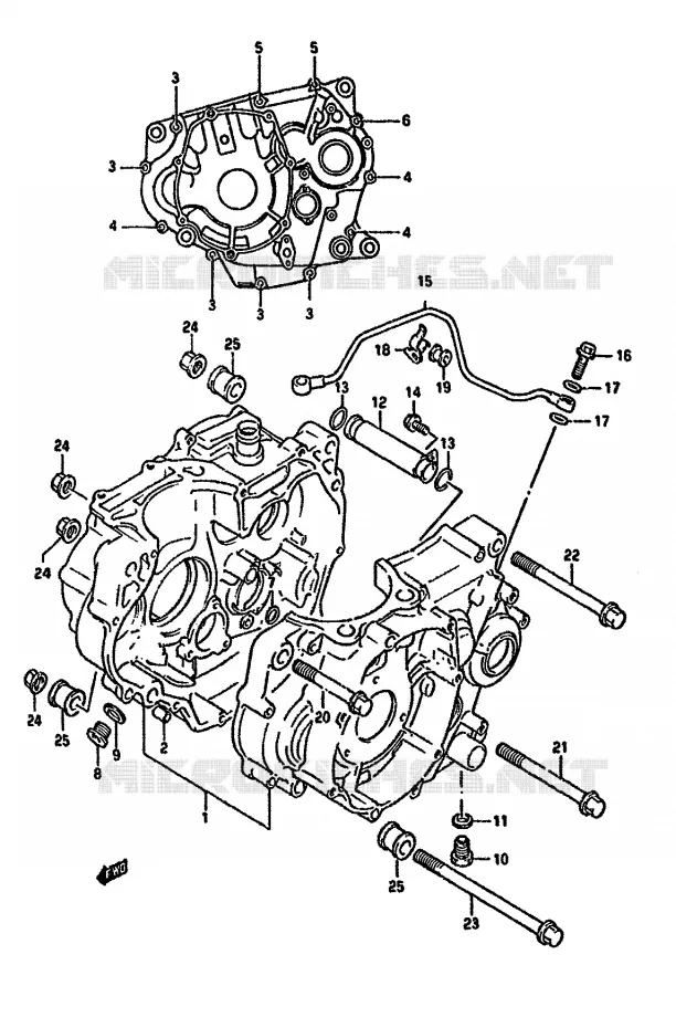 CASING Suzuki MOTO 350 DR 1991  DR350SM(L/M/N/P/R)