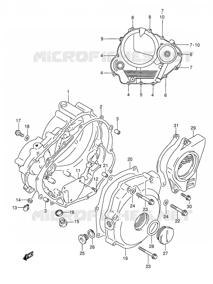 CASING Suzuki MOTO 350 DR 1993  DR350P(E3)