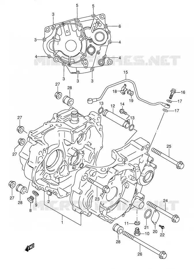 CASING Suzuki MOTO 350 DR 1994  DR350R(E3)