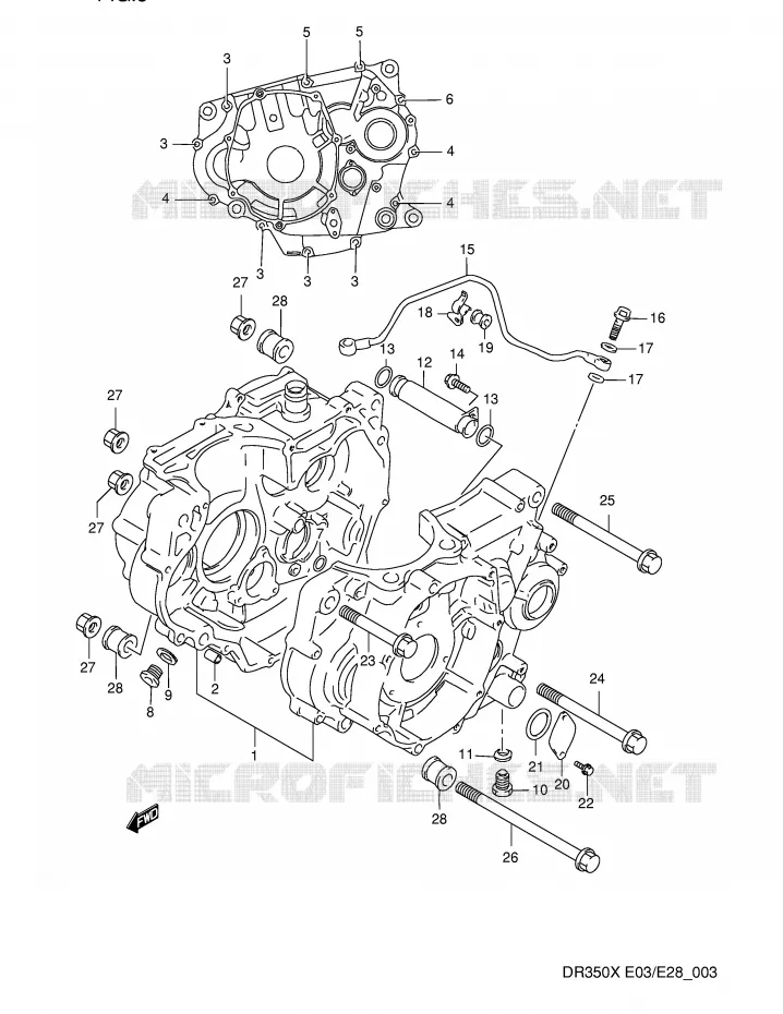 CASING Suzuki MOTO 350 DR 1999  DR350X(E3/E28)