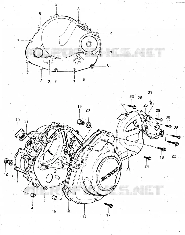 CASING Suzuki MOTO 500 DR 1983  DR500SD(E1)