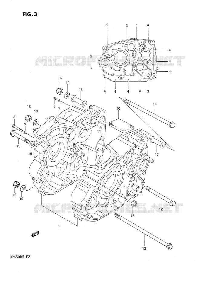CASING Suzuki MOTO 650 DR 1990  DR650RUL(E2)