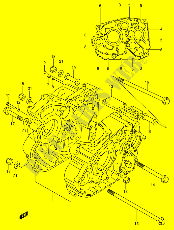 CASING voor Suzuki DR 650 1991