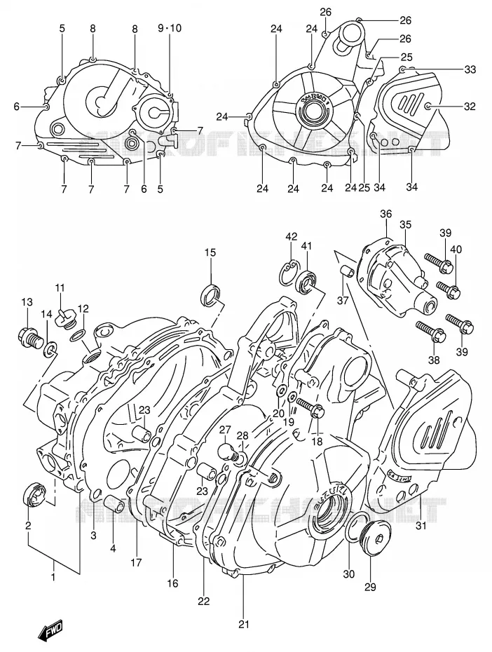 CASING Suzuki MOTO 650 DR 1992  DR650RSEUN(E4)