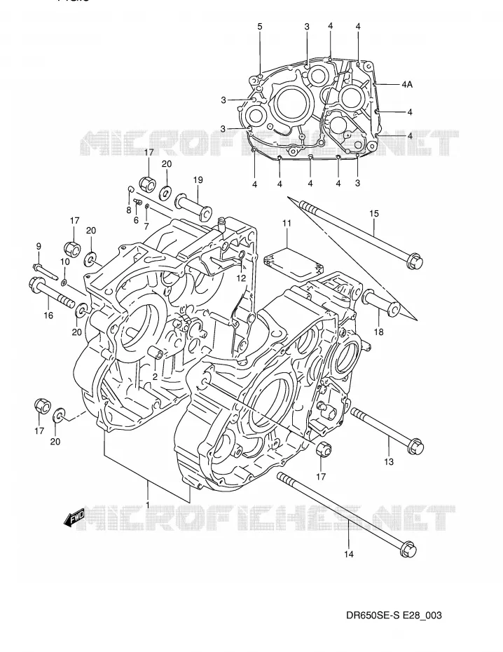 CASING Suzuki MOTO 650 DR 1995  DR650SES(E28)