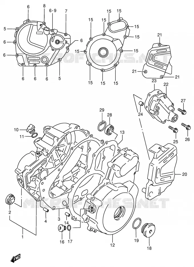 CASING Suzuki MOTO 650 DR 1996  DR650SEUT(E4)