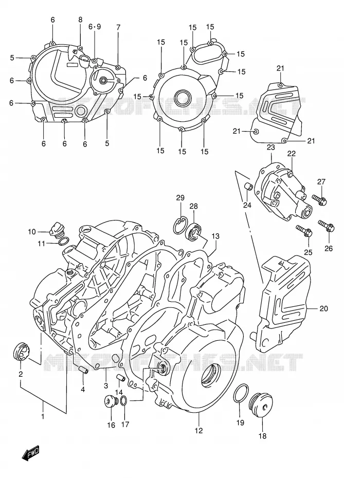CASING Suzuki MOTO 650 DR 2004  DR650SEK4(E4)