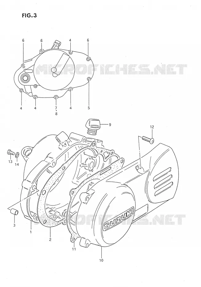 CASING Suzuki MOTO 80 DS 1985  DS80F(E24)