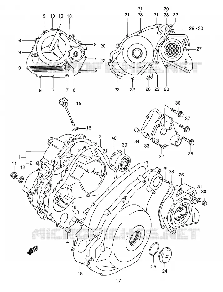 CASING Suzuki MOTO 800 DR 1991  DR800SUM(E4)