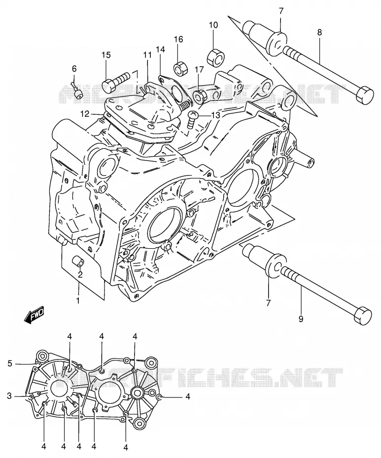 CASING Suzuki SCOOTER 50 FM 1987  FM50AH(E20)