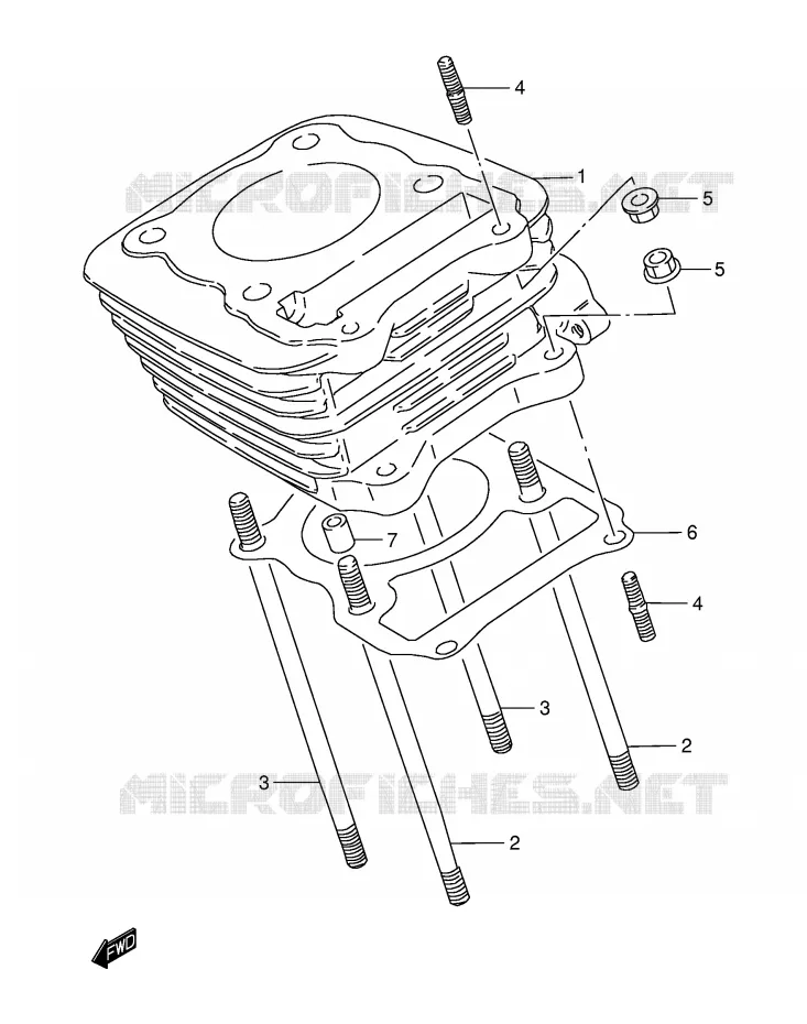 CILINDER Suzuki MOTO 200 DR 2001  DR200SEK1(E3/E28)