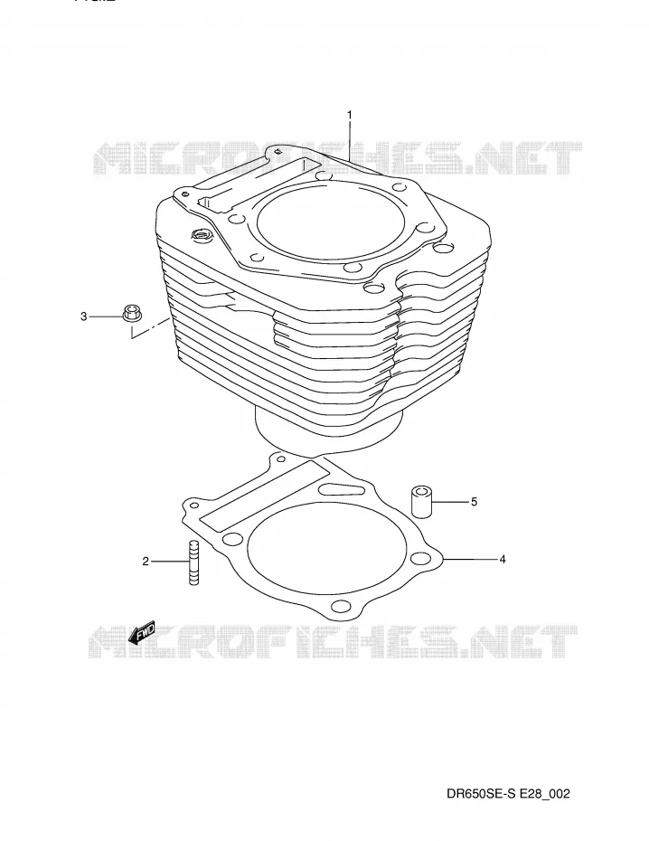 CILINDER Suzuki MOTO 650 DR 1995  DR650SES(E28)