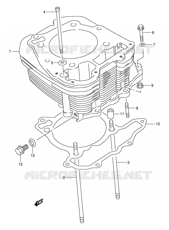 CILINDER Suzuki MOTO 800 DR 1997  DR800SV(E4)