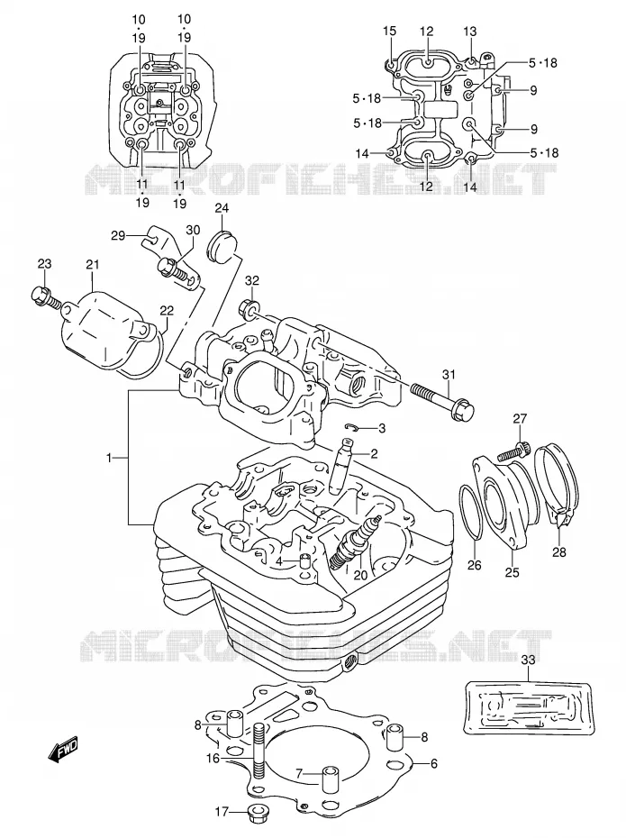 CILINDERKOP Suzuki MOTO 250 DR 1990  DR250SL(E24)