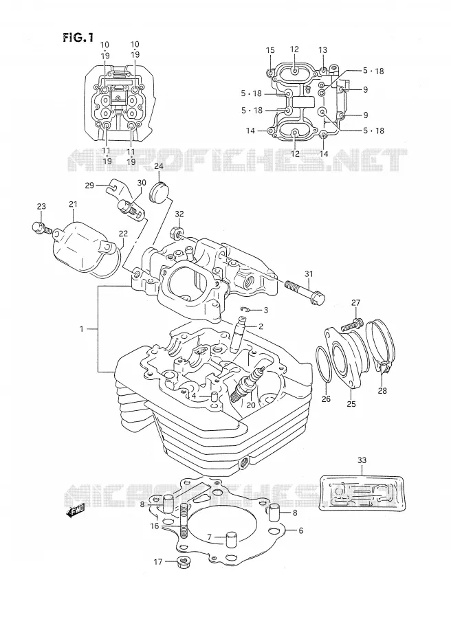 CILINDERKOP Suzuki MOTO 350 DR 1993  DR350SHP(E2)