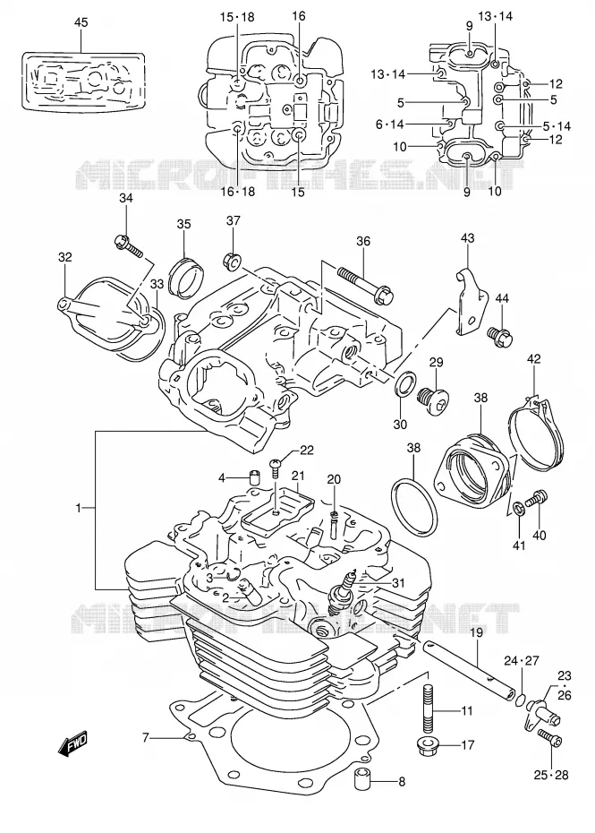 CILINDERKOP Suzuki MOTO 650 DR 1991  DR650RSEM(E4)