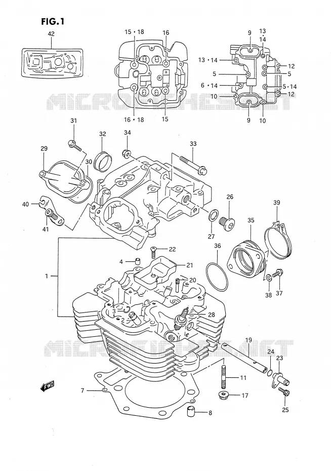 CILINDERKOP Suzuki MOTO 650 DR 1993  DR650RUP(E4)
