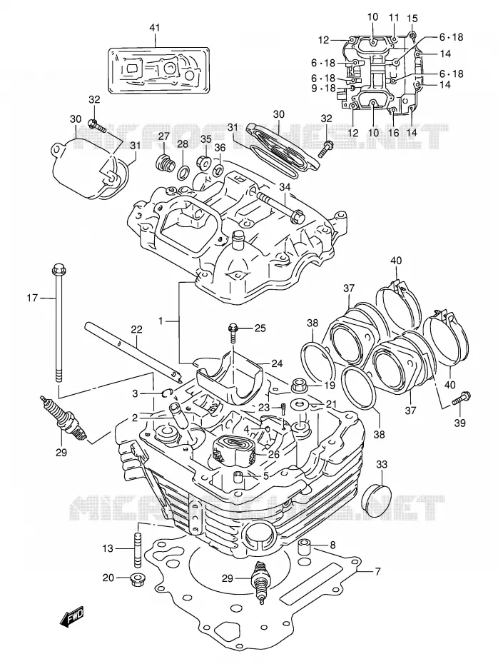 CILINDERKOP Suzuki MOTO 800 DR 1997  DR800SUV