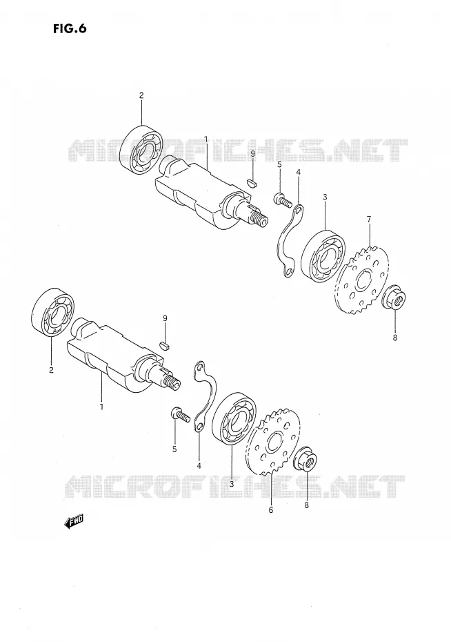 CRANK BALANCER (MODELE N) Suzuki MOTO 650 DR 1993  DR650RP(E4)