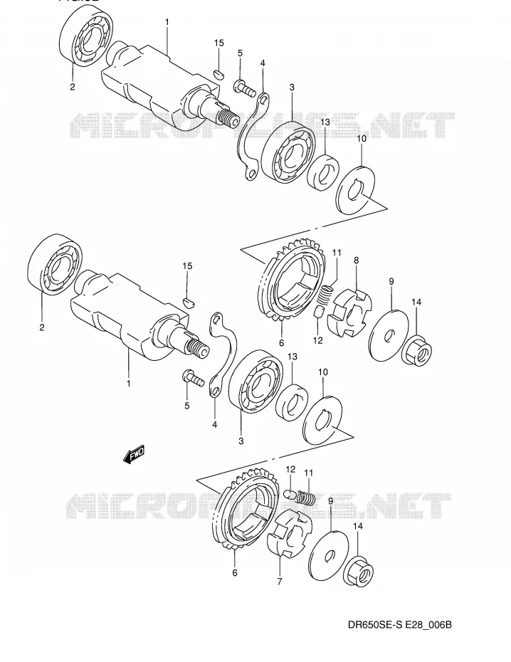 CRANK BALANCER (MODELE P/R/S) Suzuki MOTO 650 DR 1992  DR650SN(E28)