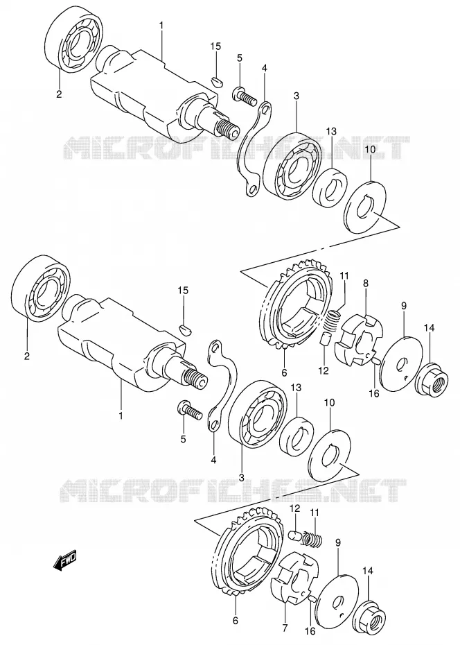 CRANK BALANCER (MODELE P/R/S/T) Suzuki MOTO 650 DR 1993  DR650RSEUP(E4)