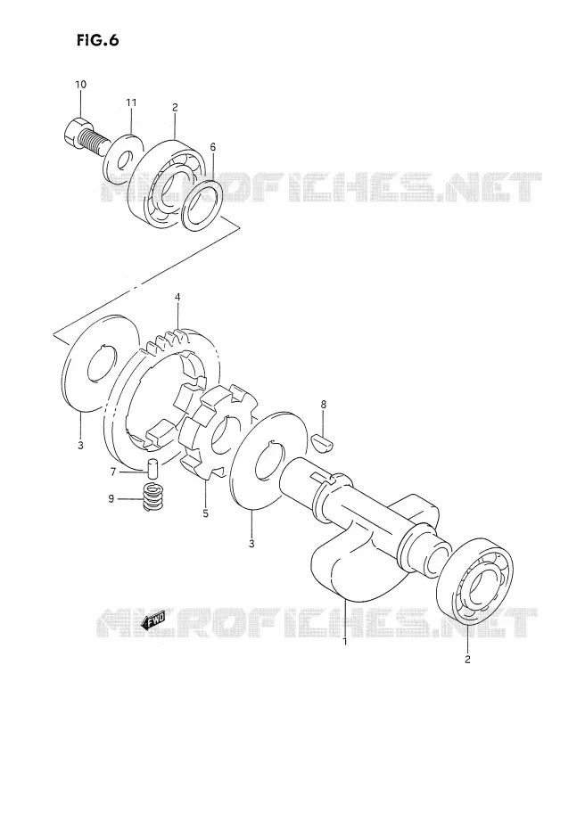 CRANK BALANCER Suzuki MOTO 350 DR 1994  DR350SHR(E2)