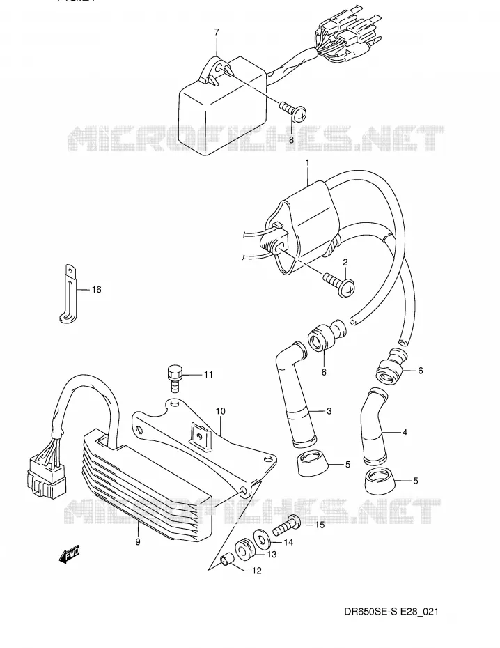 ELEKTRISCH (MODELE N/P) Suzuki MOTO 650 DR 1995  DR650SES(E28)