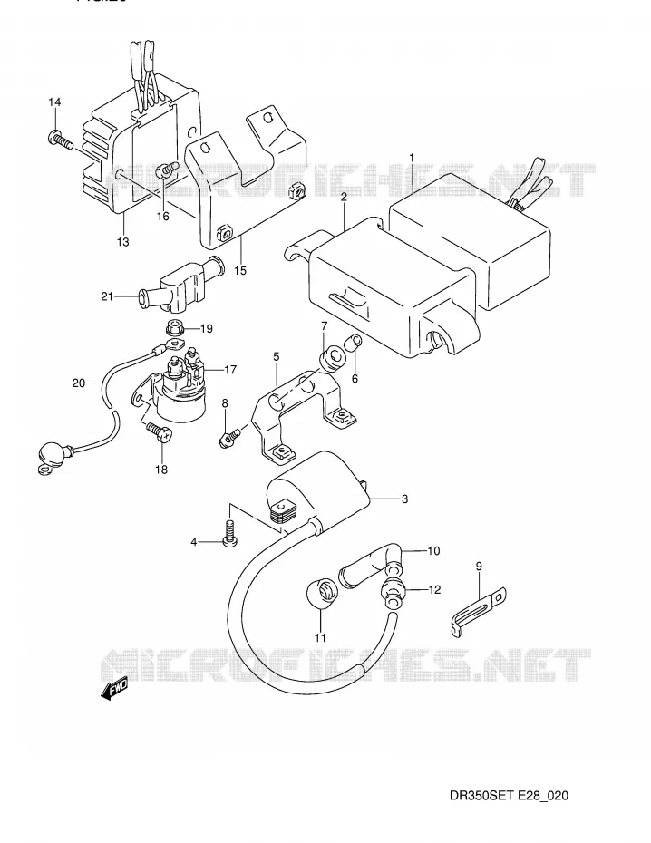 ELEKTRISCH Suzuki MOTO 350 DR 1995  DR350SES(E28)