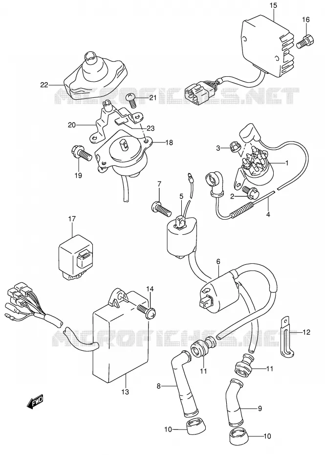 ELEKTRISCH Suzuki MOTO 650 DR 1996  DR650RSET(E4)