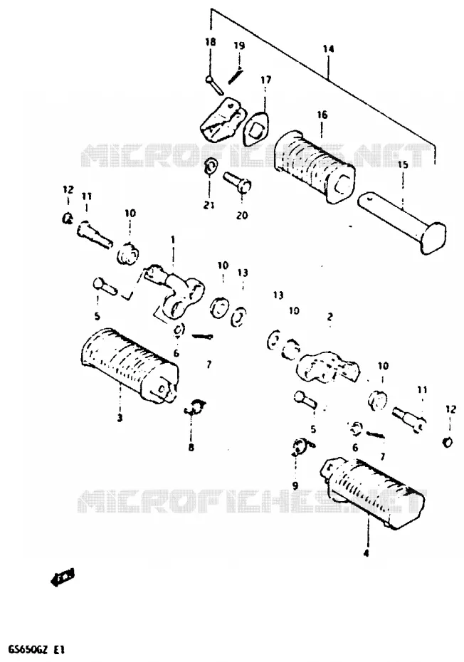 FOOTREST (MODELE Z) Suzuki MOTO 650 GS 1982  GS650GZ(X/Z)