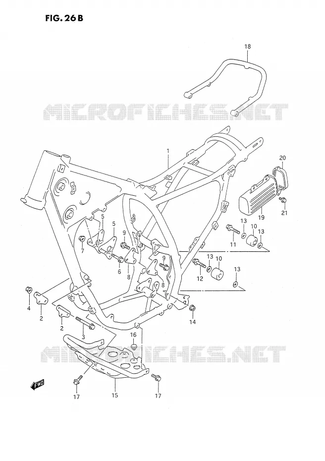 FRAME (MODELE R) Suzuki MOTO 350 DR 1993  DR350SP/SHP(E2)