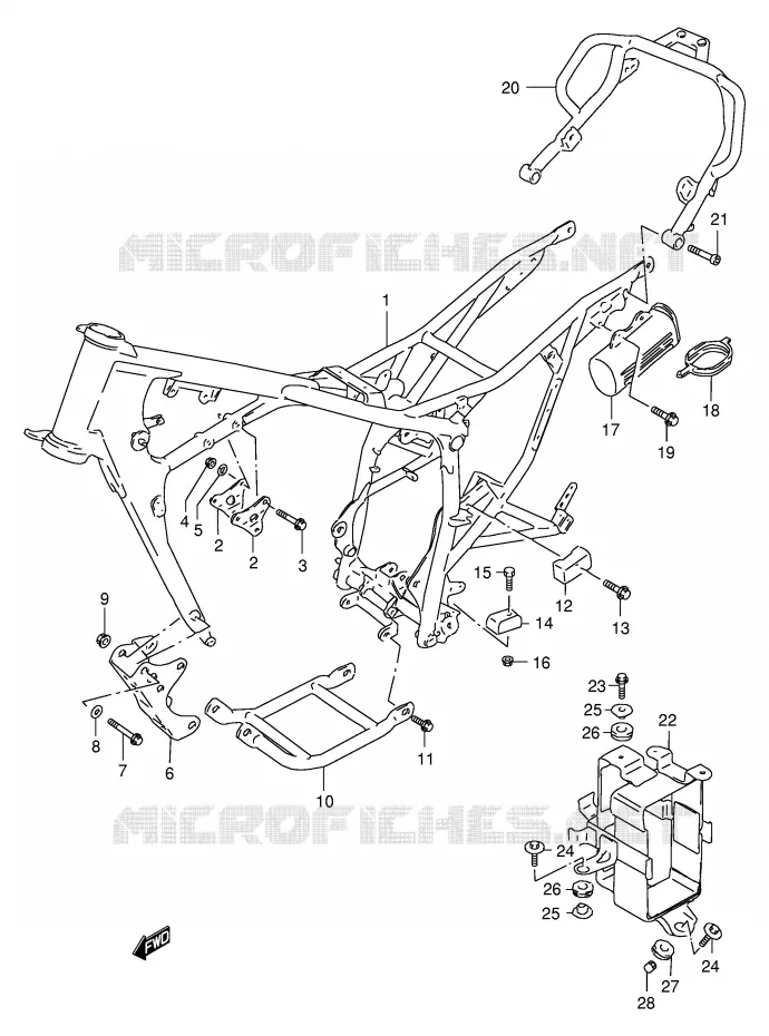 FRAME Suzuki MOTO 200 DR 1995  DR200SES(E24)