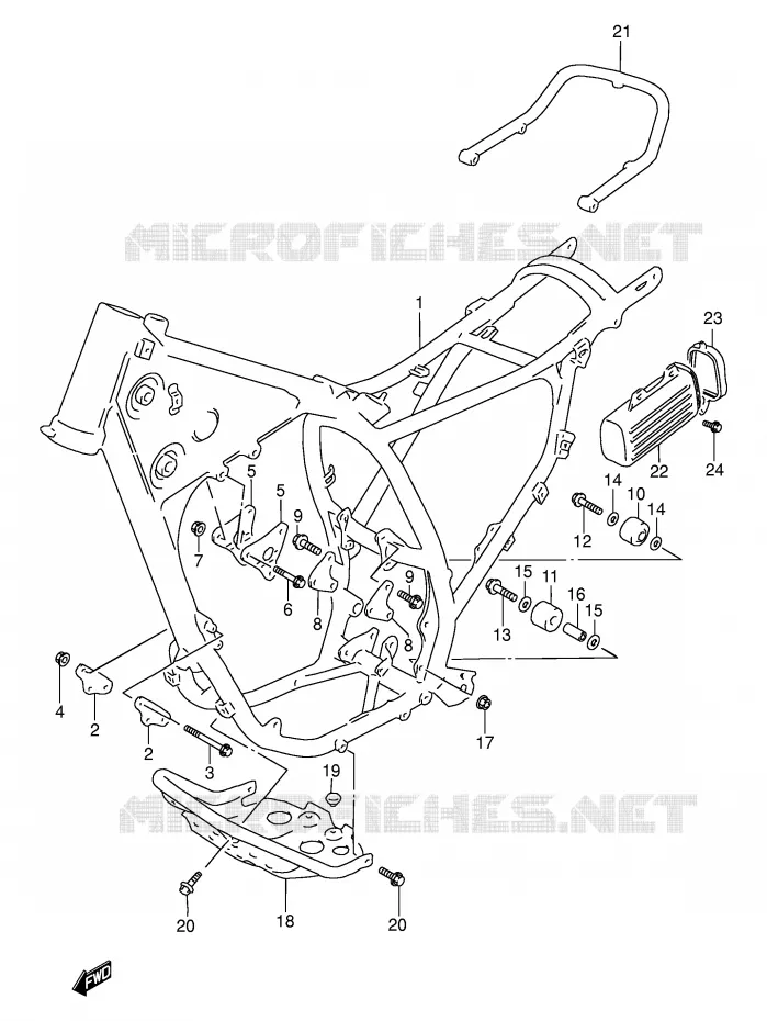 FRAME Suzuki MOTO 250 DR 1995  DR250SES(E24)