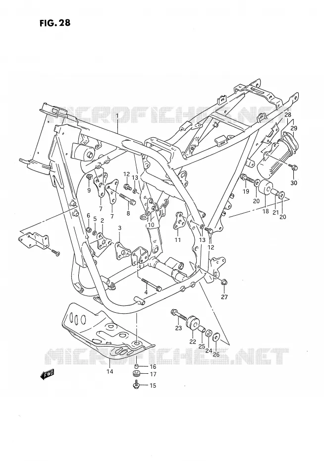 FRAME Suzuki MOTO 650 DR 1993  DR650RP(E4)