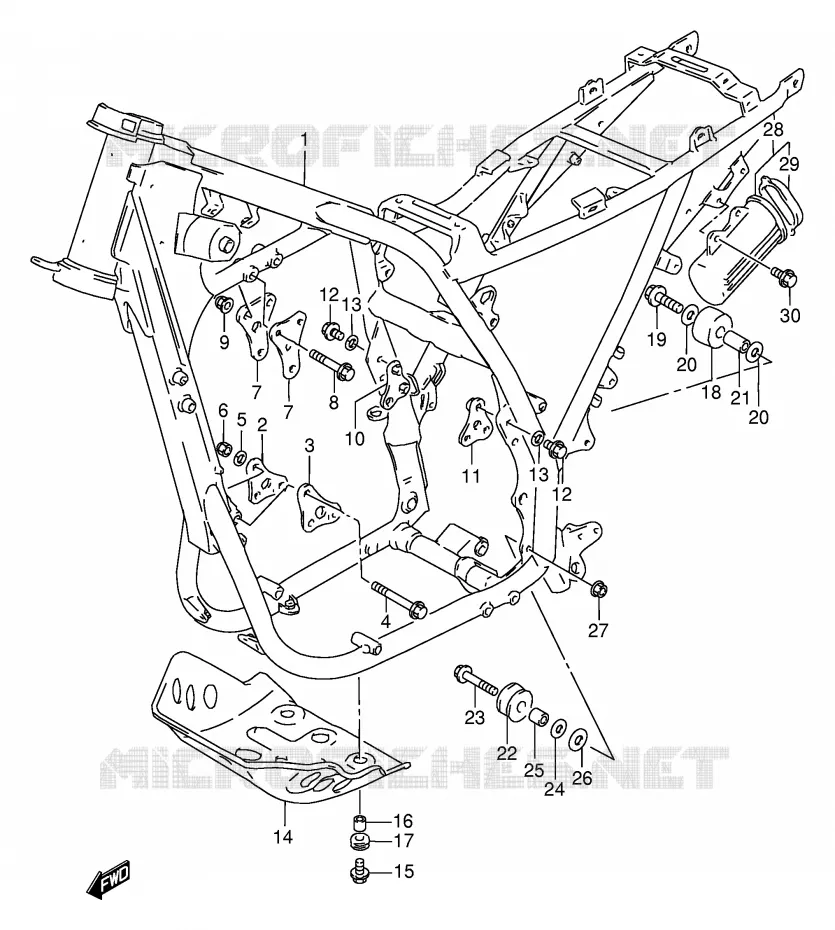 FRAME Suzuki MOTO 650 DR 1995  DR650RES(E2)