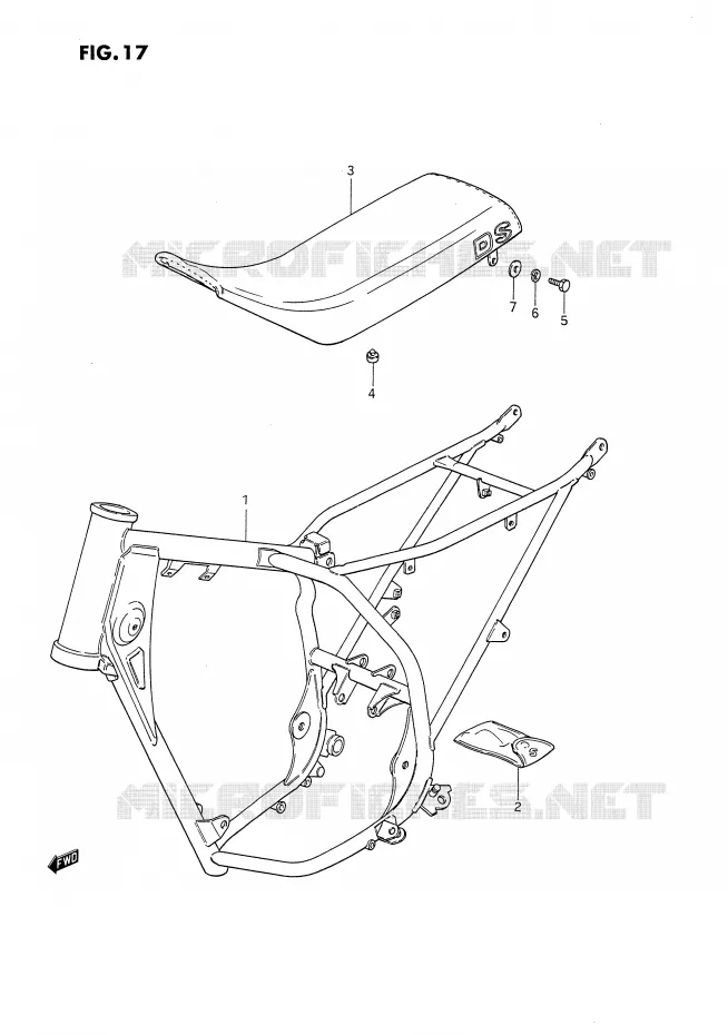 FRAME Suzuki MOTO 80 DS 1987  DS80H(E24)