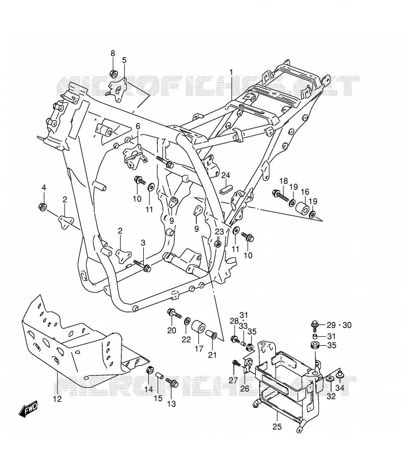 FRAME Suzuki MOTO 800 DR 1996  DR800ST