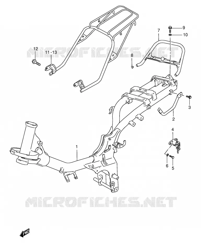 FRAME Suzuki SCOOTER 100 FB 1997  FB100V(E71)