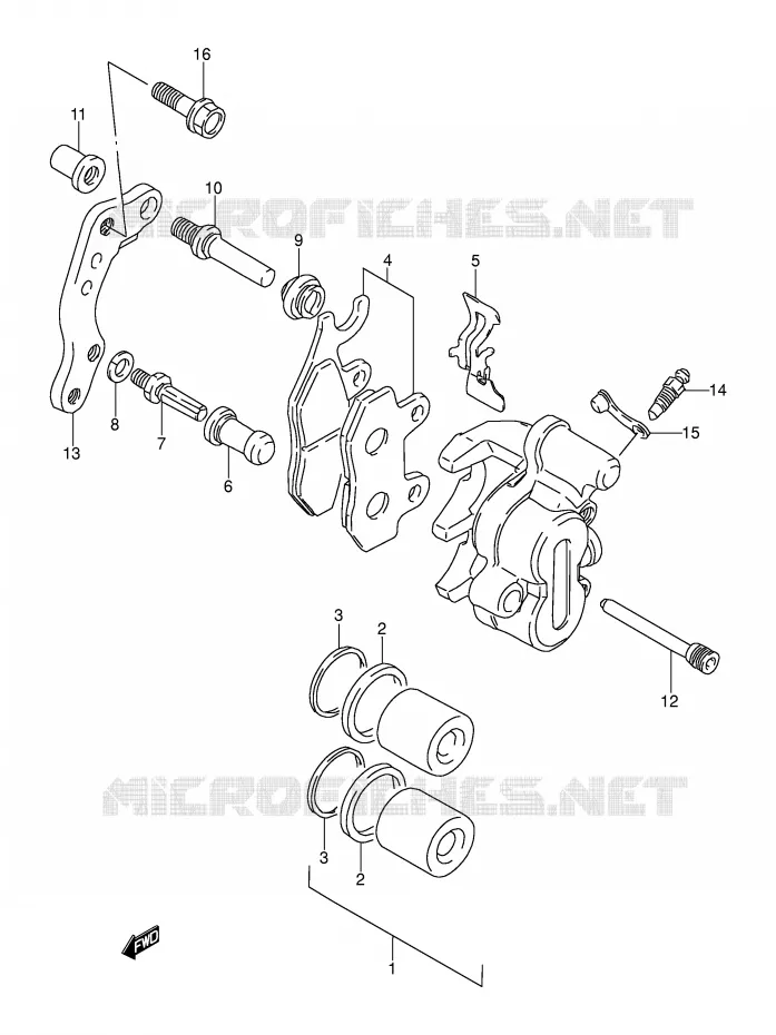 FRONT CALIPER Suzuki MOTO 250 DR 1991  DR250SM(E24)