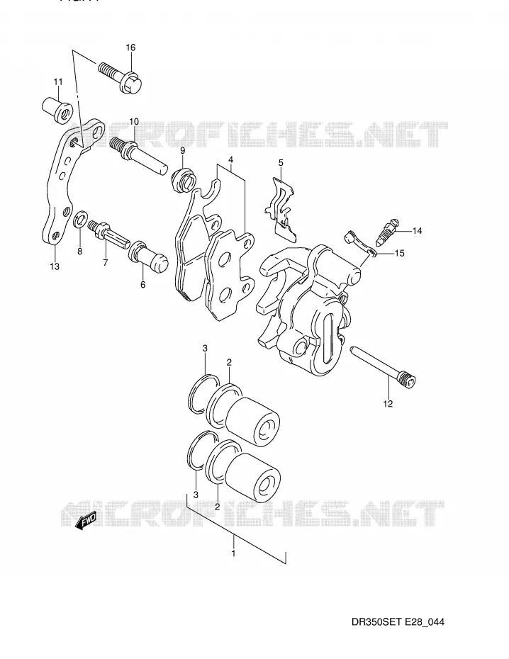 FRONT CALIPER Suzuki MOTO 350 DR 1990  DR350SL(E28)