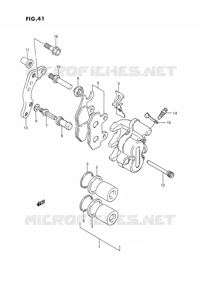 FRONT CALIPER Suzuki MOTO 350 DR 1992  DR350SHN(E2)
