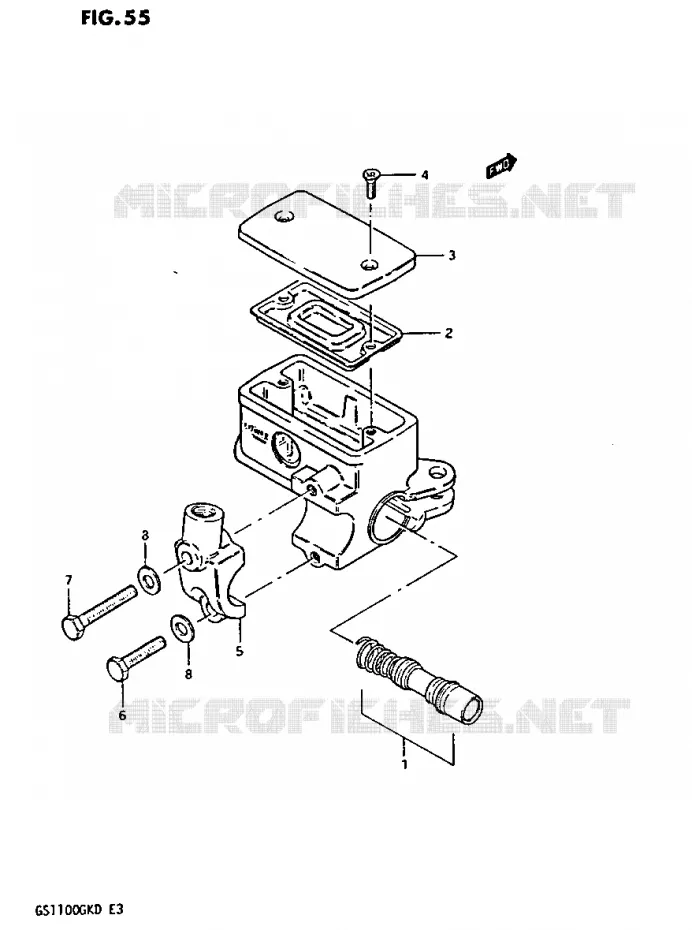 FRONT HOOFDREMCILINDER Suzuki MOTO 1100 GS-G 1983  GS1100GKD(Z/2/D)
