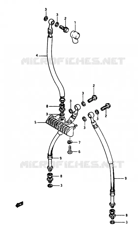 FRONT REMSLANG Suzuki MOTO 1100 GSX-E 1986  GSX1100ESG(E/F/G)