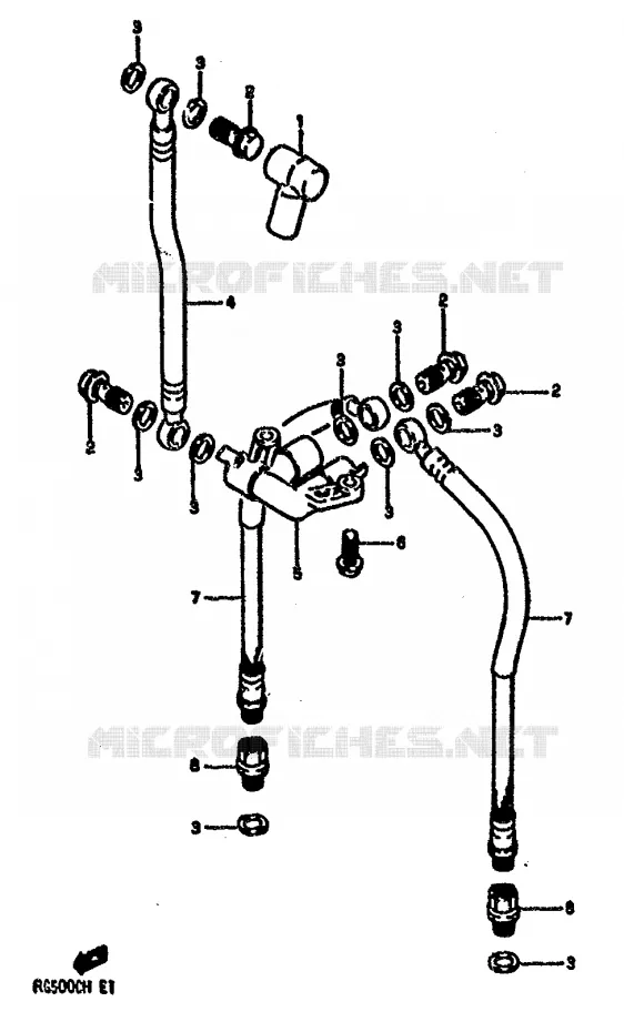 FRONT REMSLANG Suzuki MOTO 500 RG 1987  RG500CH(E1)